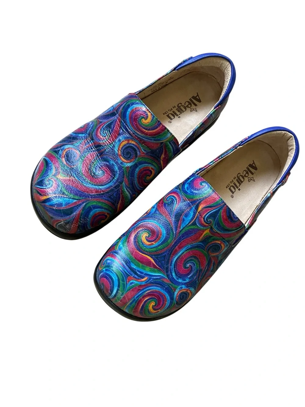 Alegria Keli Professional Slip On Clogs Swirly Goodness Size 8-8.5 Ergonomic
